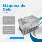 G-26 BIFÁSICO - Máquina de Gelo em barra com produção de 260 kg a cada 12 horas